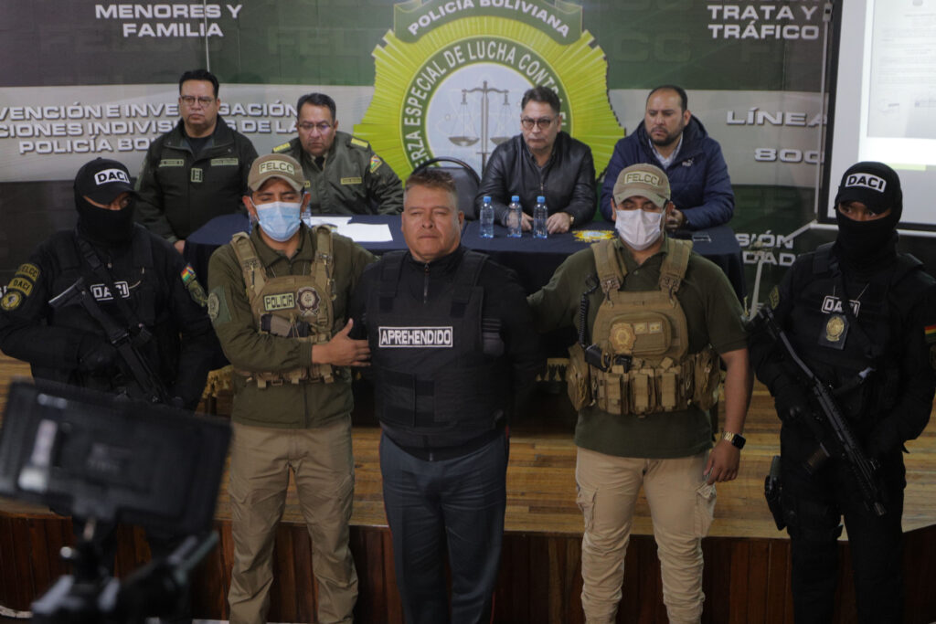 bolívia O general Juan José Zúñiga foi preso após conduzir tropas ao palácio presidencial.  Foto: EFE